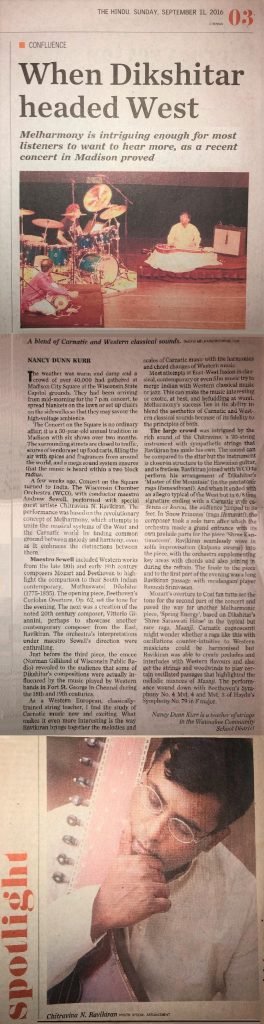 Ravikiran_WCO Review The Hindu Sunday Magazine 11 Sept 2016